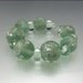 ALPINE - Aqua Handmade Lampwork Round Bead Set - by Stephanie Gough SRA Lampwork Bead FHFTeam LETeam