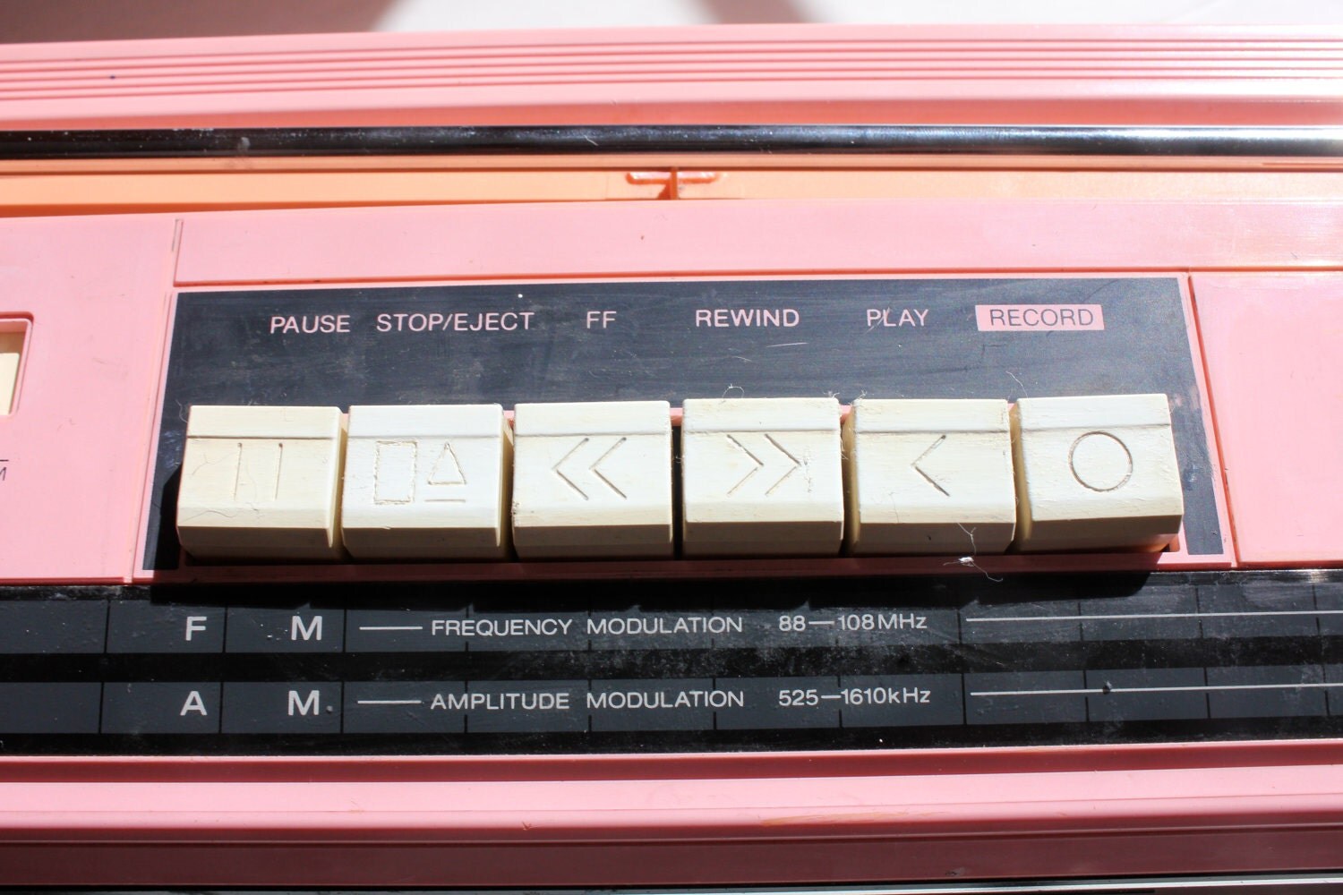 Vintage Pink Panasonic Radio/Cassette Player
