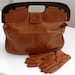 Italian Vintage Leather Bag, Leather Handbag, Brown Clutch Bag, Brown Leather Bag