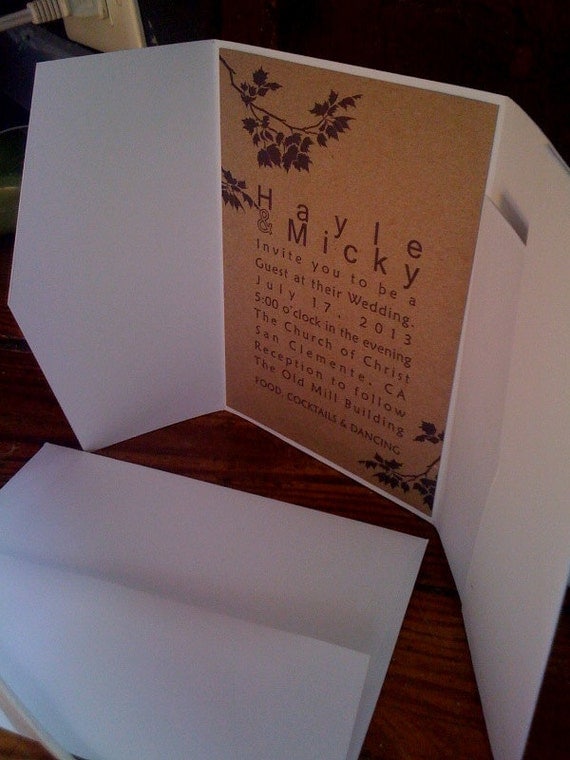 Items similar to Fall Wedding Invitations with rsvp card on Etsy