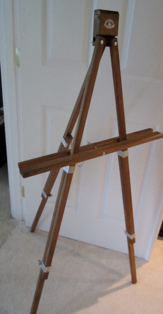 Easel Tri Pod ANCO Bilt Wood vintage adjustable art portable