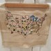 TREASURY Listing Vintage United States state Flower Embroidered Sampler Pre Hawaii and Alaska Crewel stitching