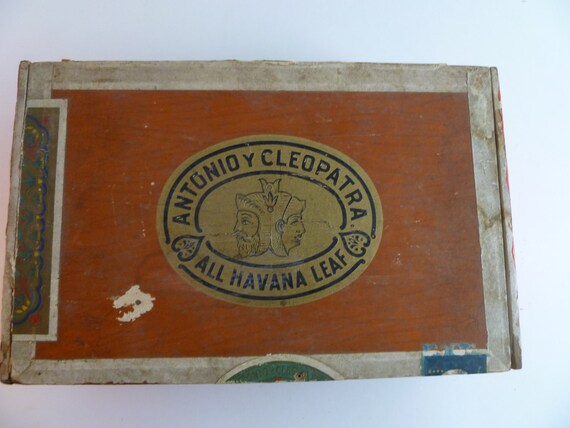 wooden vintage Antonio y Cleopatra cigar box by kimjoberkley