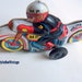 Vintage Military Policeman on a Motorcycle Metal Toy