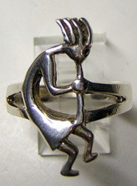 SS1236 New tribal Tribal Deity Kokopelli ring by princeofdiamonds