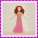 RESERVED FOR JENN -- Disney Brave Merida Princess Doll Clothes, Pink Gown with Gold Trim