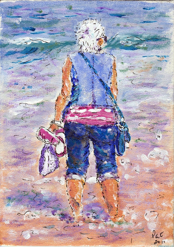 Scottish Lossiemouth Beach Painting Acrylic Original 'My