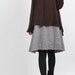 brown layered long dress