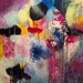 Jellyfishes at the disco - Original abstract painting, canvas, acrylic, large, 40x40