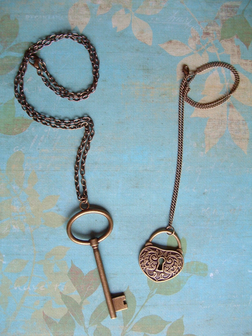 His & Hers Key and Locket Necklaces
