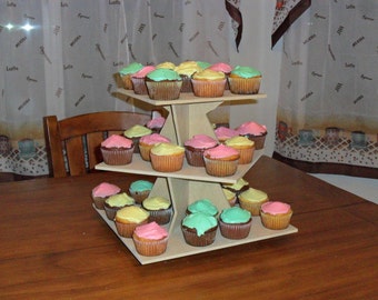 3 Tier Cupcake Stand Square Zig Zag
