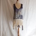 Sleeveless Purple Beige DressTunic Size M L Blouse Upcycled Woman's Clothing Casual Woman's Dress Funky Eco Upcycled Tunic Eco Friendly
