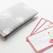 Card Holder Fabric, Business Card Case with snap closure, Dandelions, Grey and White