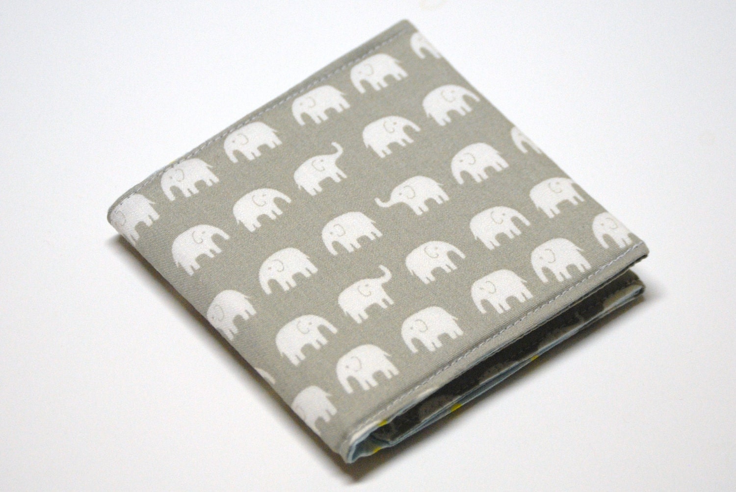 Square Business Card Case Elephants Oversized Card Holder