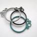 black grey and turquoise stacking bubble rings Sale 50% off!
