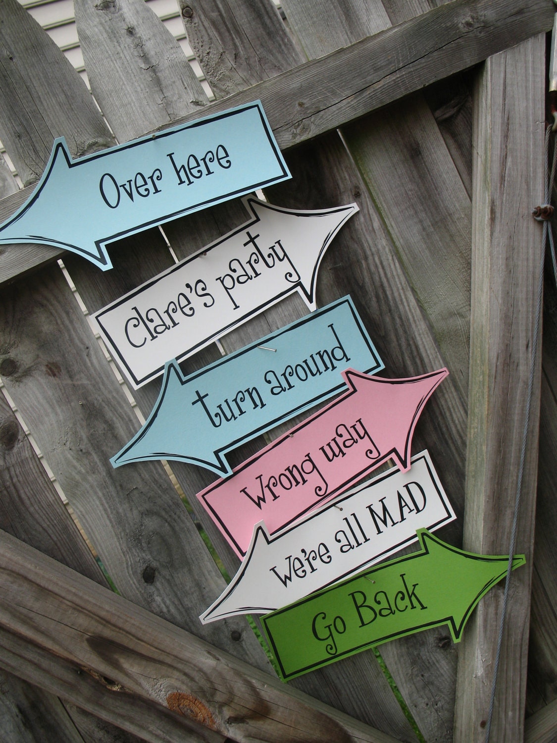 Alice in Wonderland Party Arrows Custom Printable by pompcreative