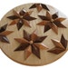 Round Wooden Cooling Rack. Dimensional raised diamond pattern.