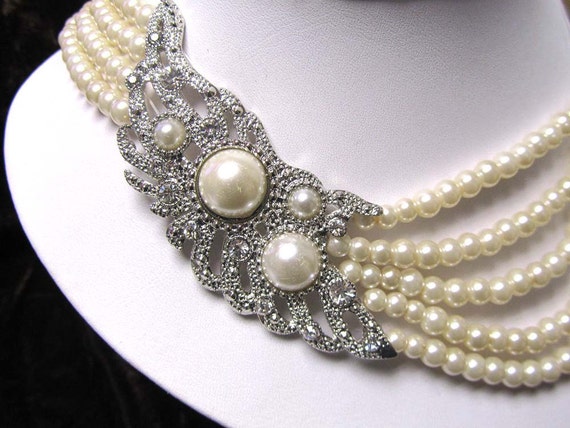 Wedding jewelry wedding necklaceVictorian Ivory