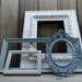 Frame set collection shelf grouping slate blue white gray "Winter Sky IV"