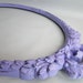 Vintage Ornate Oval Mirror in Distressed lilac lavender purple "French Lilac"