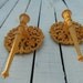 Pair of Vintage Round Candle Sconces gothic painted in bright Marigold Yellow "Smart, Sconces"