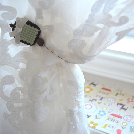 Items similar to Curtain tiebacks Children decor nursery drapery