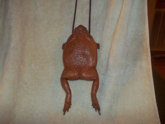 Real animal part skin taxidermy Frog Bag/Purse pouch by boomer2563