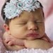 Mini Aqua Dot Shabby Rosette Headband - Baby Girl Headbands - Newborn headbands - Hair Accessory- Shabby Headbands - Shabby Flowers