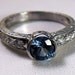 Fabulous Vintage Platinum .95 ct. Montana Sapphire Diamond Ring