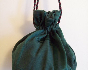 Green Renaissance Drawstring Bag or Purse