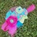 Lime Green, Teal, and Hot Pink Rosette Couture Headband - Photo Prop - Birthday