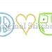Peace Heart Cloth Diaper Applique and Embroidery Digitized Digital Design File 4x4 5x7 6x10