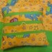 Dragontales Pillow and Blanket, Green and yellow travel blanket, handmade toddler blanket, reversible blanket, perfect for daycare