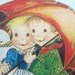 Four Vintage Greeting Cards, Cute Hummel Like Children, Retro Greeting Cards Set