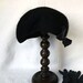 Ladies beret from France, 1950s, black rabbit fur