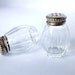Pair of tiny silver topped salts by Orfevrerie Christofle 1940s
