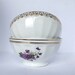 RESERVED for Ikumi - Two cafe au lait bowls, in porcelain from France, one decorated with violets