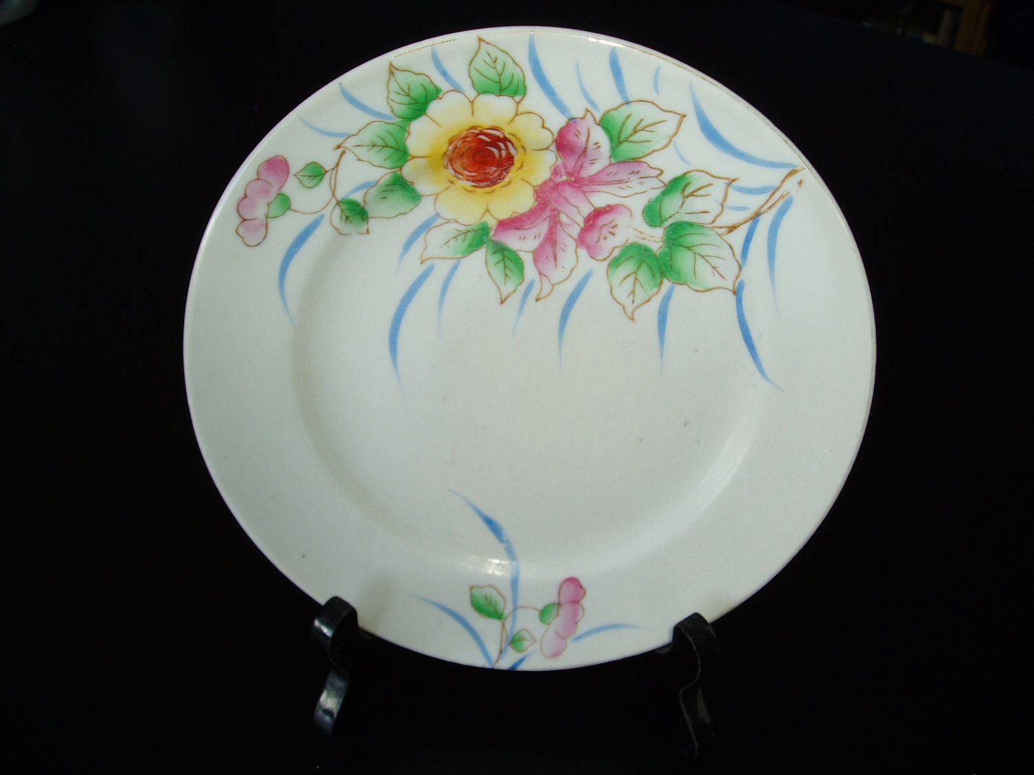 Japanese Hand Painted Flowers Dish Vintage by MaiAloha on Etsy