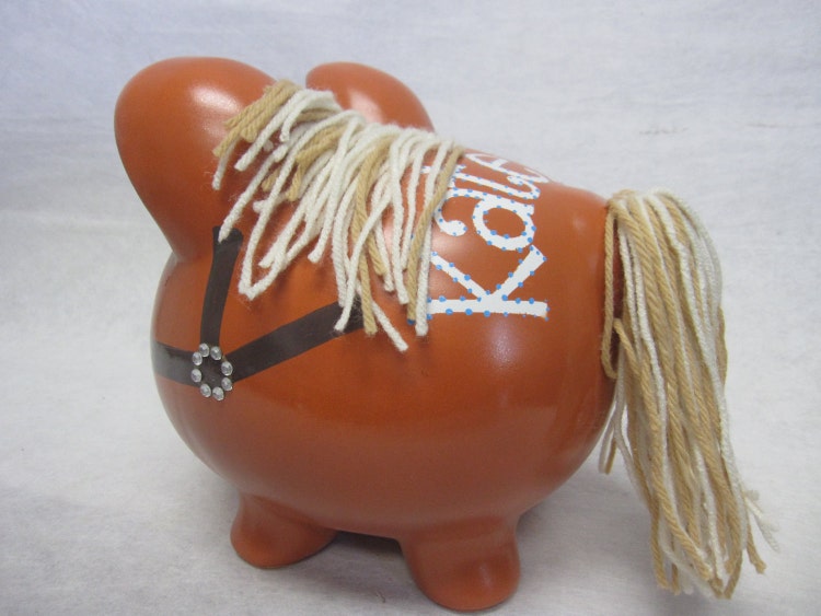 Personalized Piggy Bank Custom Horse by ThisLittlePiggieBank