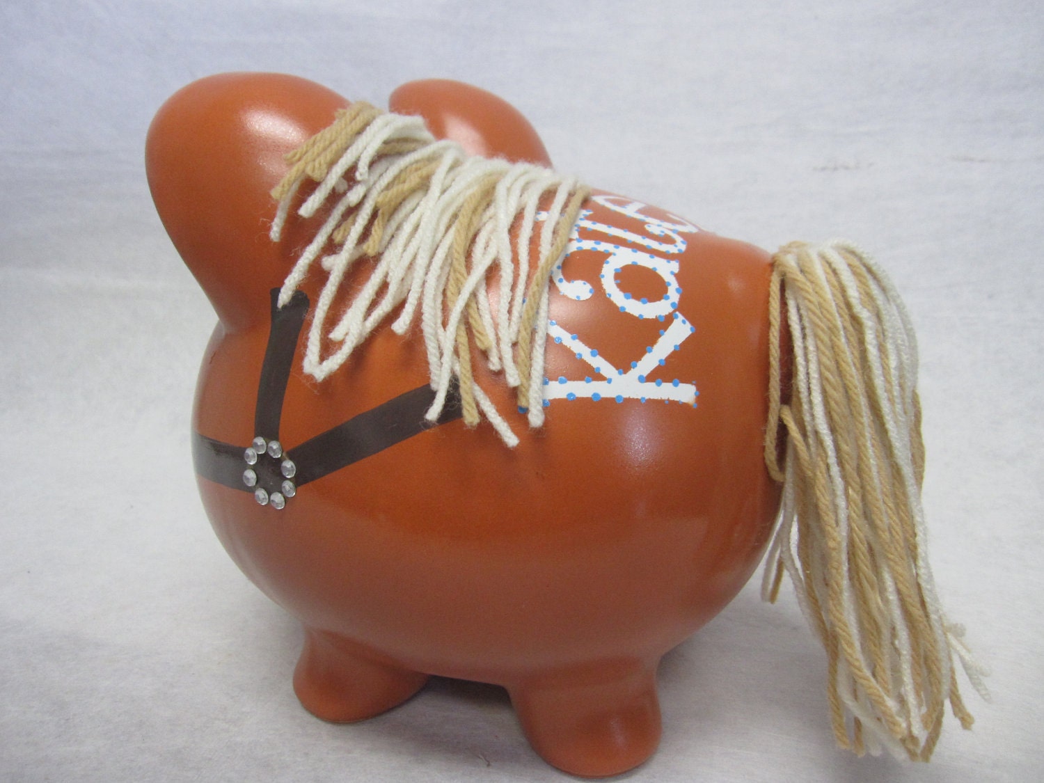 Personalized Piggy Bank Custom Horse