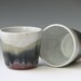 Set of Two, Ceramic Tumbler Porcelain Cup Red and White Clay Tumbler