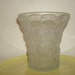 reserved for muldy - Vintage Frosted Glass PANSY Vase