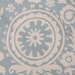 Two 96" x50" Custom Curtain Panels - Rod Pocket Panels - Village Blue/Natural Fabric