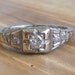 RESERVED - Diamond Engagement Ring - 18k White Gold Filigree