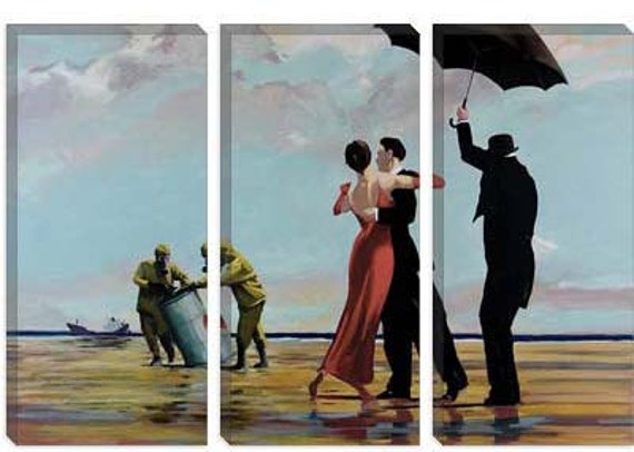 Dancing Butler On Toxic Beach Crude Oil by Banksy Canvas Art