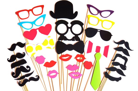 SALE Awesome Photo Booth Props 32 piece photo prop set