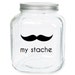 My Stache Jar - The Handlebar Mustache Glass Jar - Money Jar