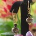 Dainty lampwork and fire polished crystal earrings