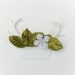 Antler Hair Comb - Vegan Deer Antlers with Velvet Leaves and White Flower Head Piece