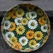 Vintage Metal Daisy Tray . Large . Colorful